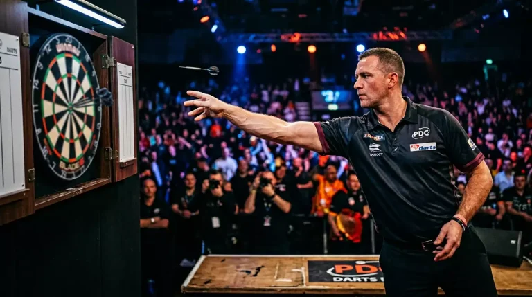 Dartscheibe mit verschiedenen Wettoptionen und Quotenübersicht