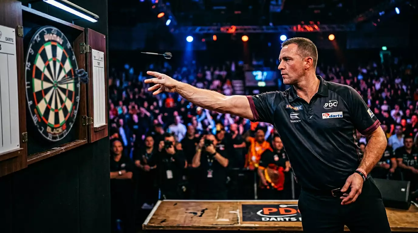 Dartscheibe mit verschiedenen Wettoptionen und Quotenübersicht